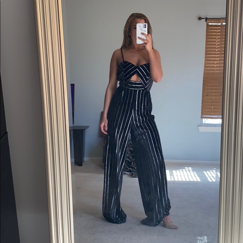 Navy & Silver Jump Suit
